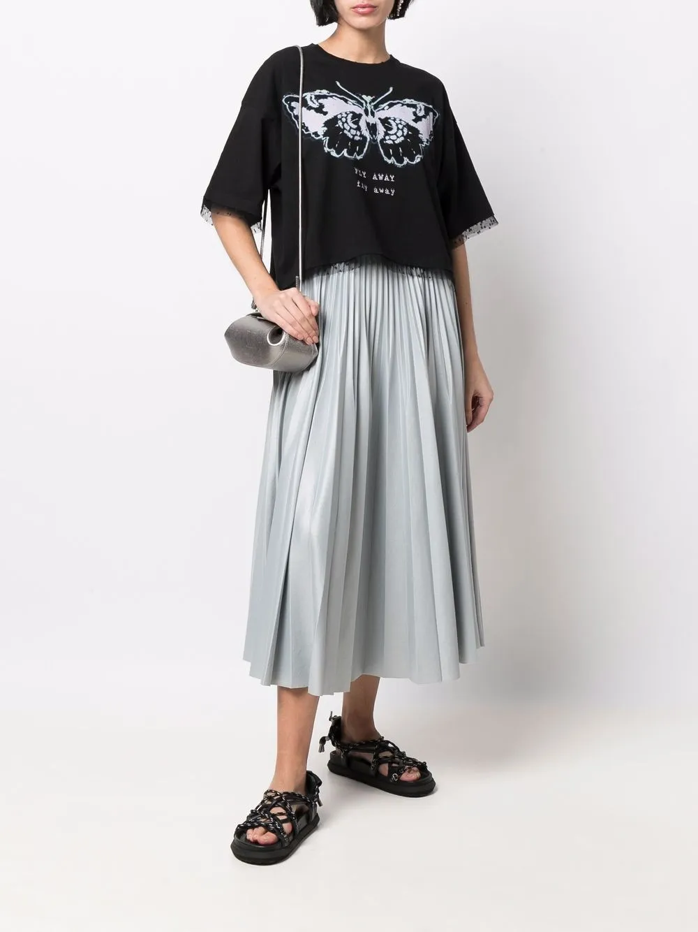 фото Red valentino укороченная футболка с принтом