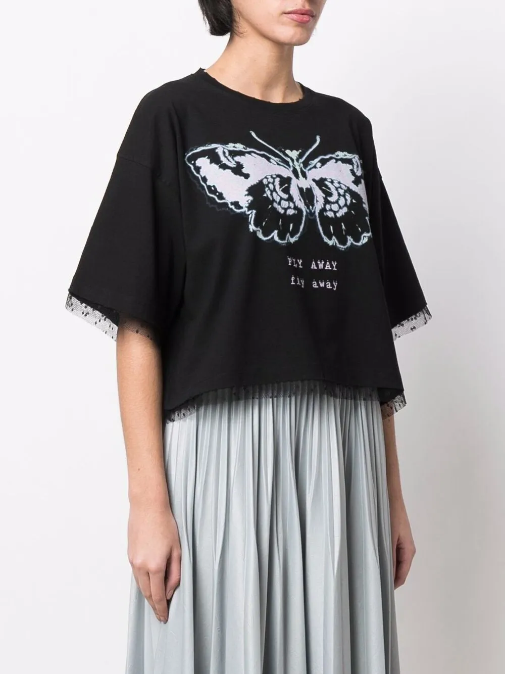фото Red valentino укороченная футболка с принтом