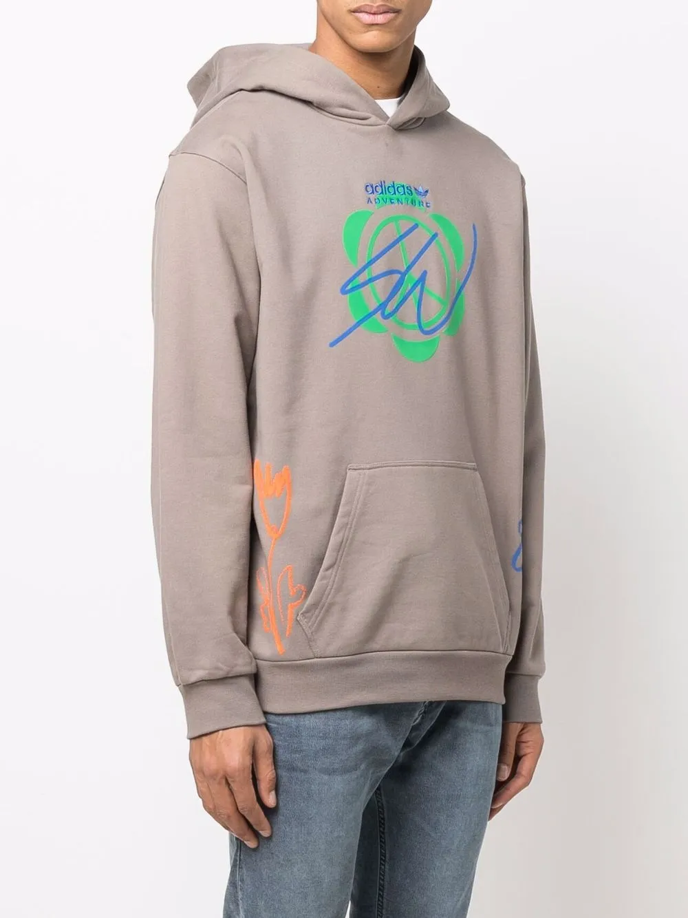 фото Adidas худи adicolor с графичным принтом