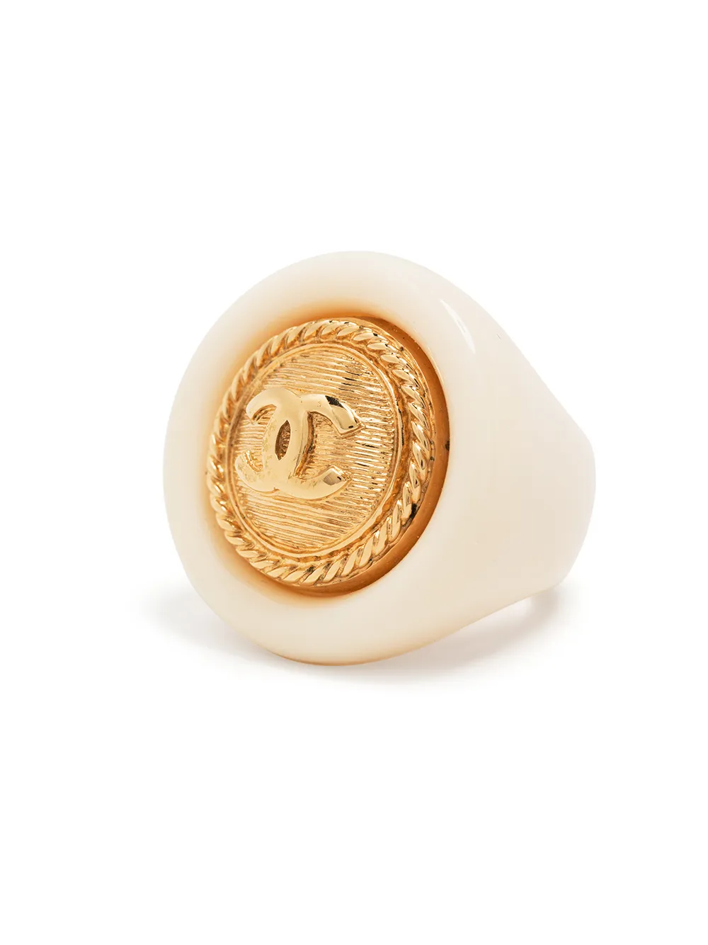 фото Chanel pre-owned кольцо с логотипом