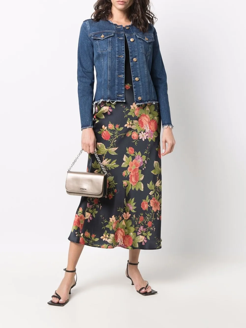 фото Furla сумка с эффектом металлик