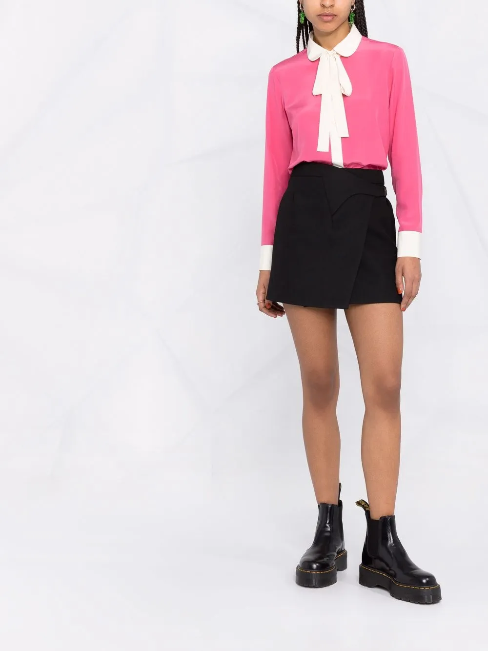 RED Valentino Pussy Bow Silk Blouse Farfetch