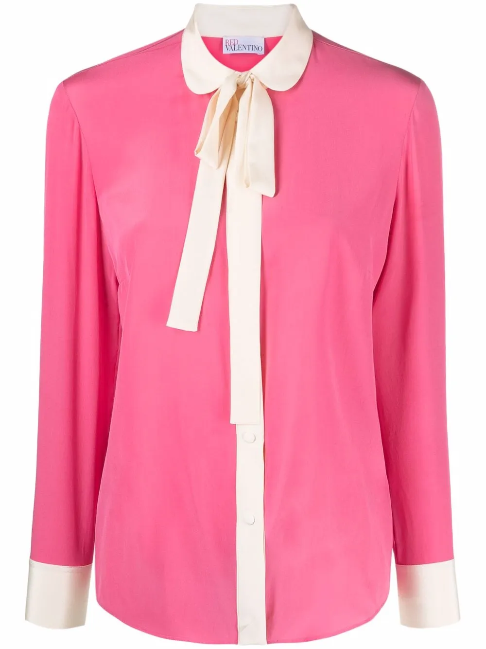 RED Valentino Pussy Bow Silk Blouse Farfetch