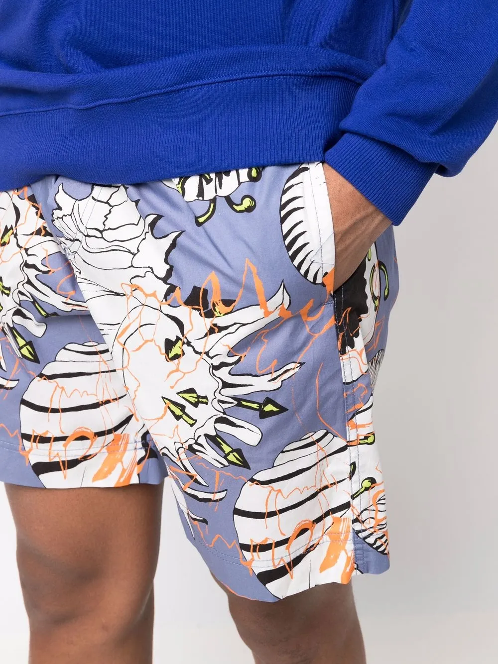 фото Msgm спортивные шорты с цветочным принтом