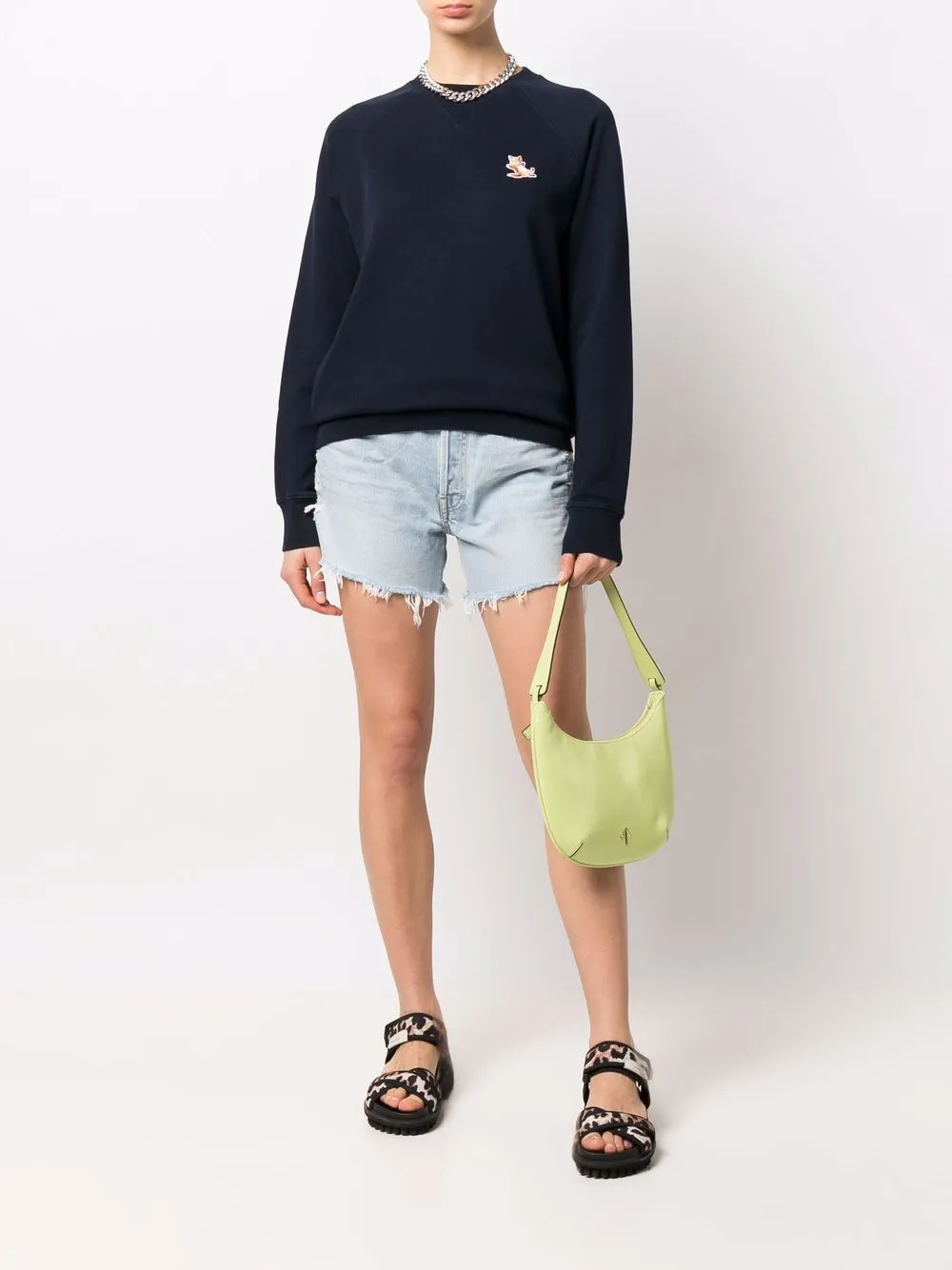 фото Maison kitsuné толстовка с нашивкой-логотипом