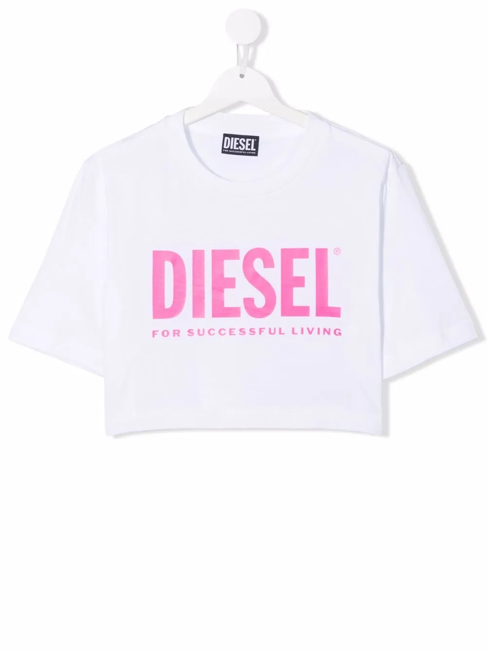 фото Diesel kids укороченная футболка с логотипом