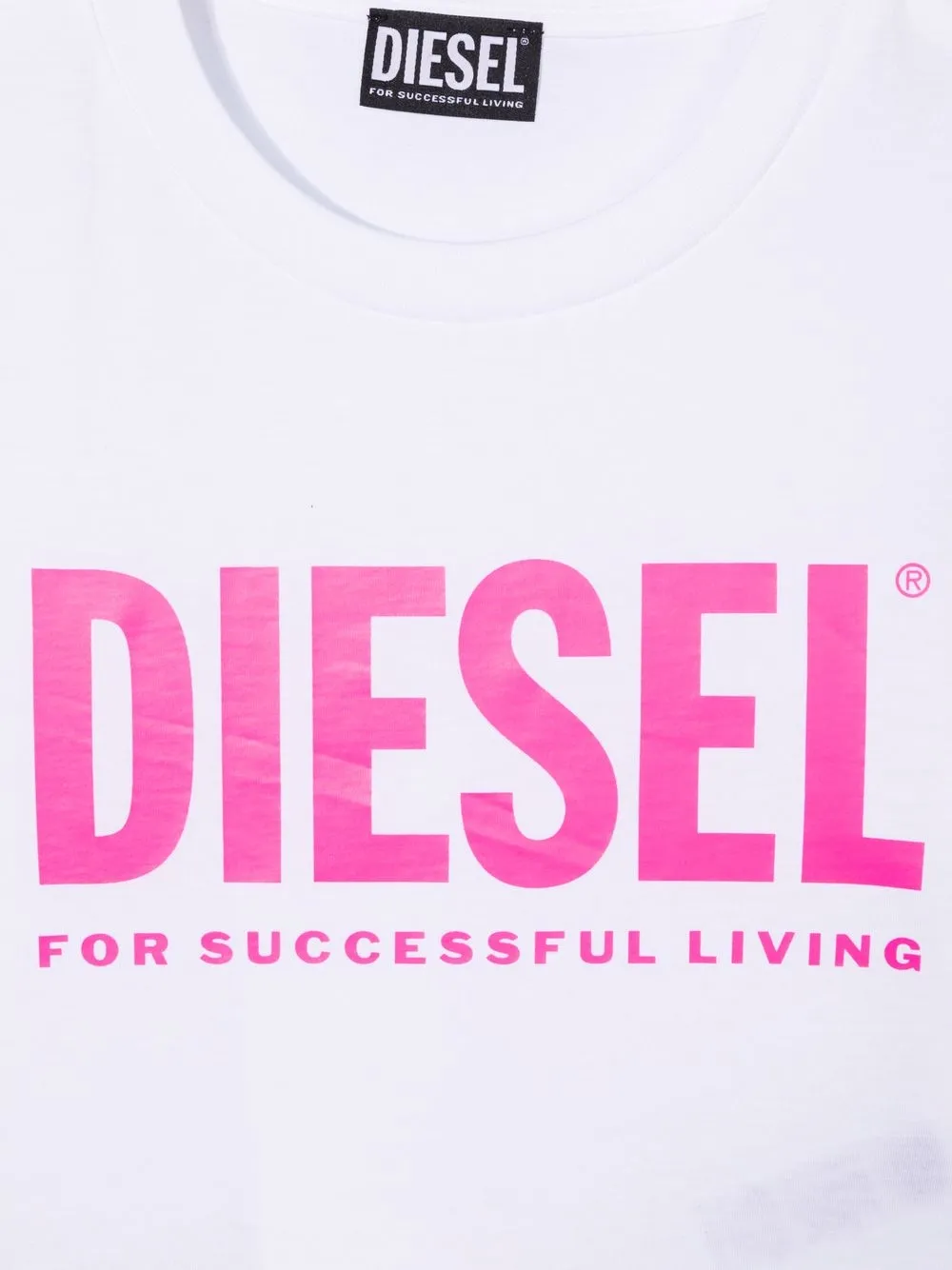 фото Diesel kids укороченная футболка с логотипом