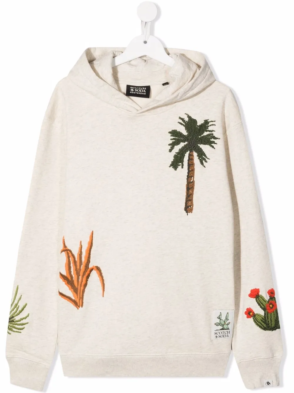 фото Scotch & soda худи из органического хлопка с вышивкой