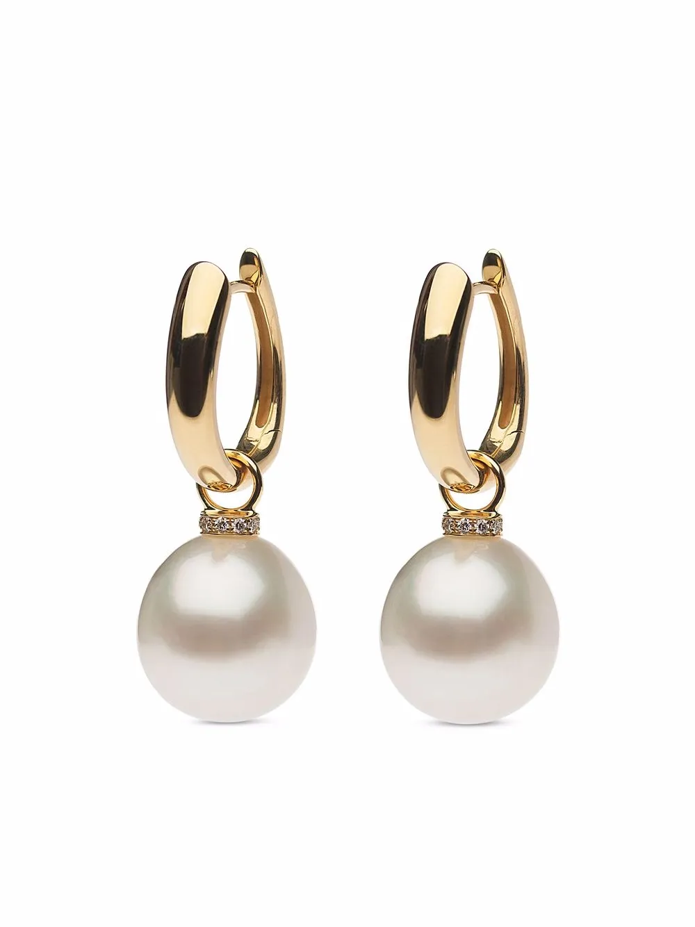 AUTORE 18kt yellow gold Opera huggie earrings