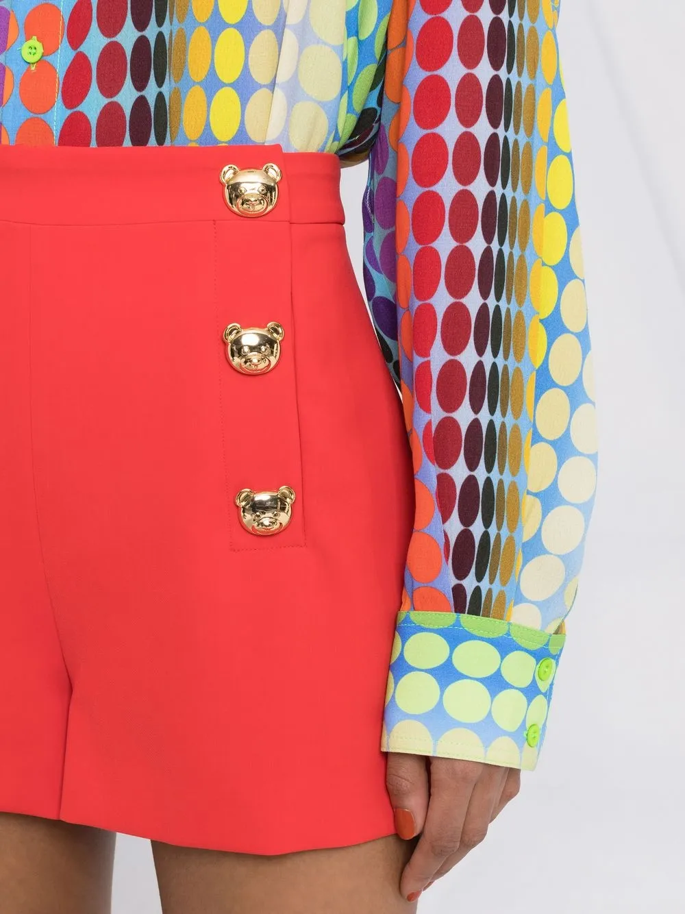 фото Moschino шорты с завышенной талией и пуговицами