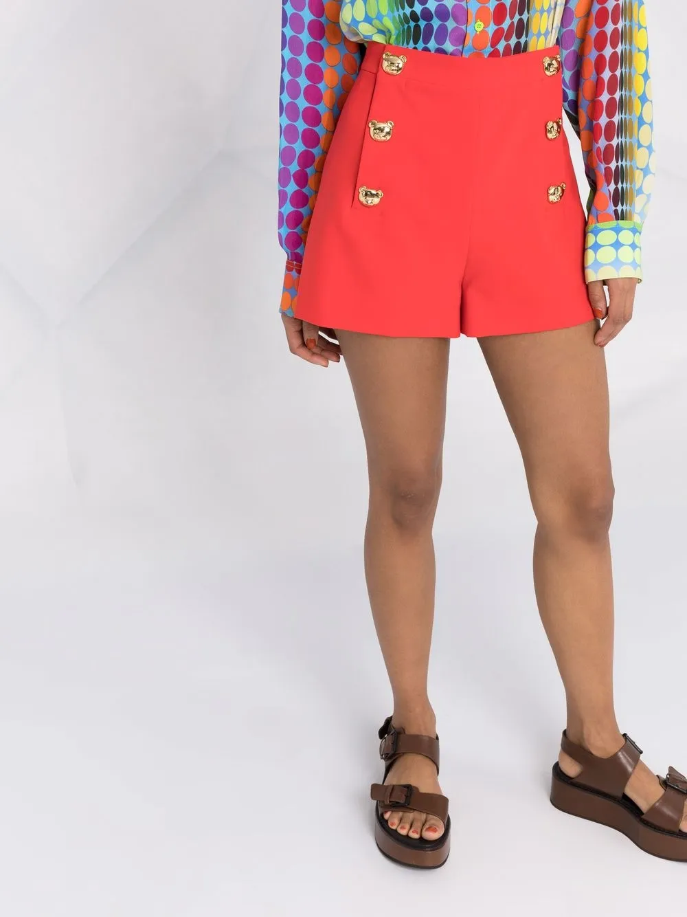 фото Moschino шорты с завышенной талией и пуговицами