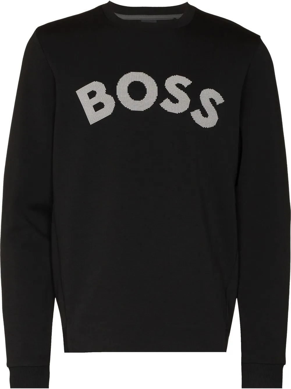 BOSS logo-print crew-neck sweatshirt - Black