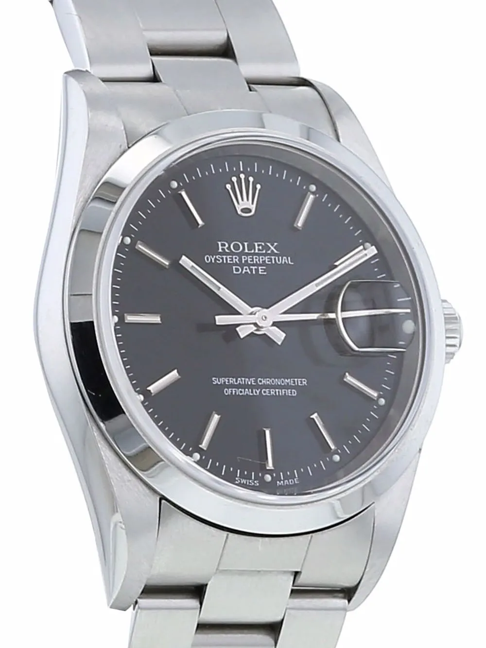 фото Rolex наручные часы oyster perpetual date pre-owned 34 мм 2002-го года