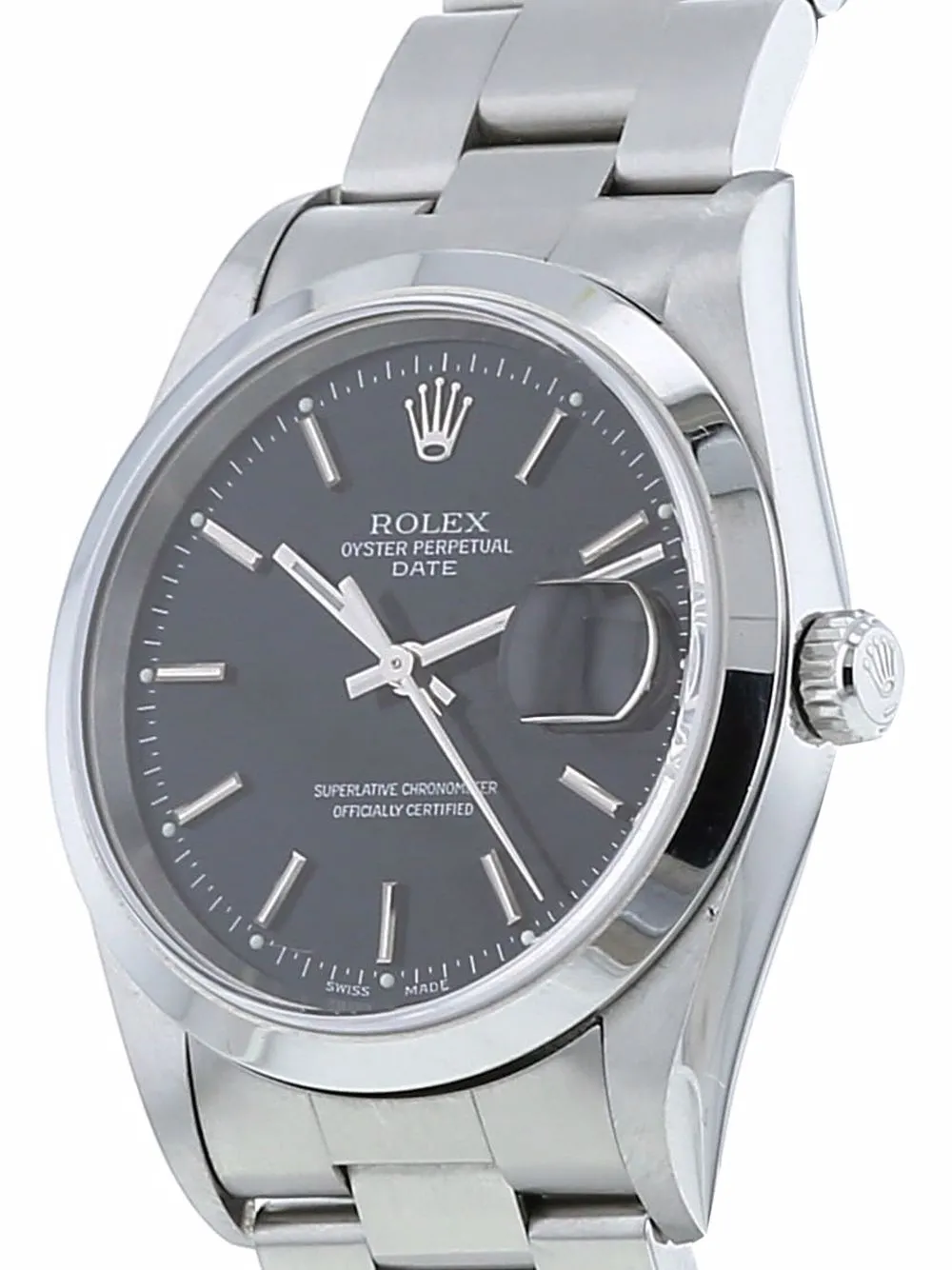 фото Rolex наручные часы oyster perpetual date pre-owned 34 мм 2002-го года