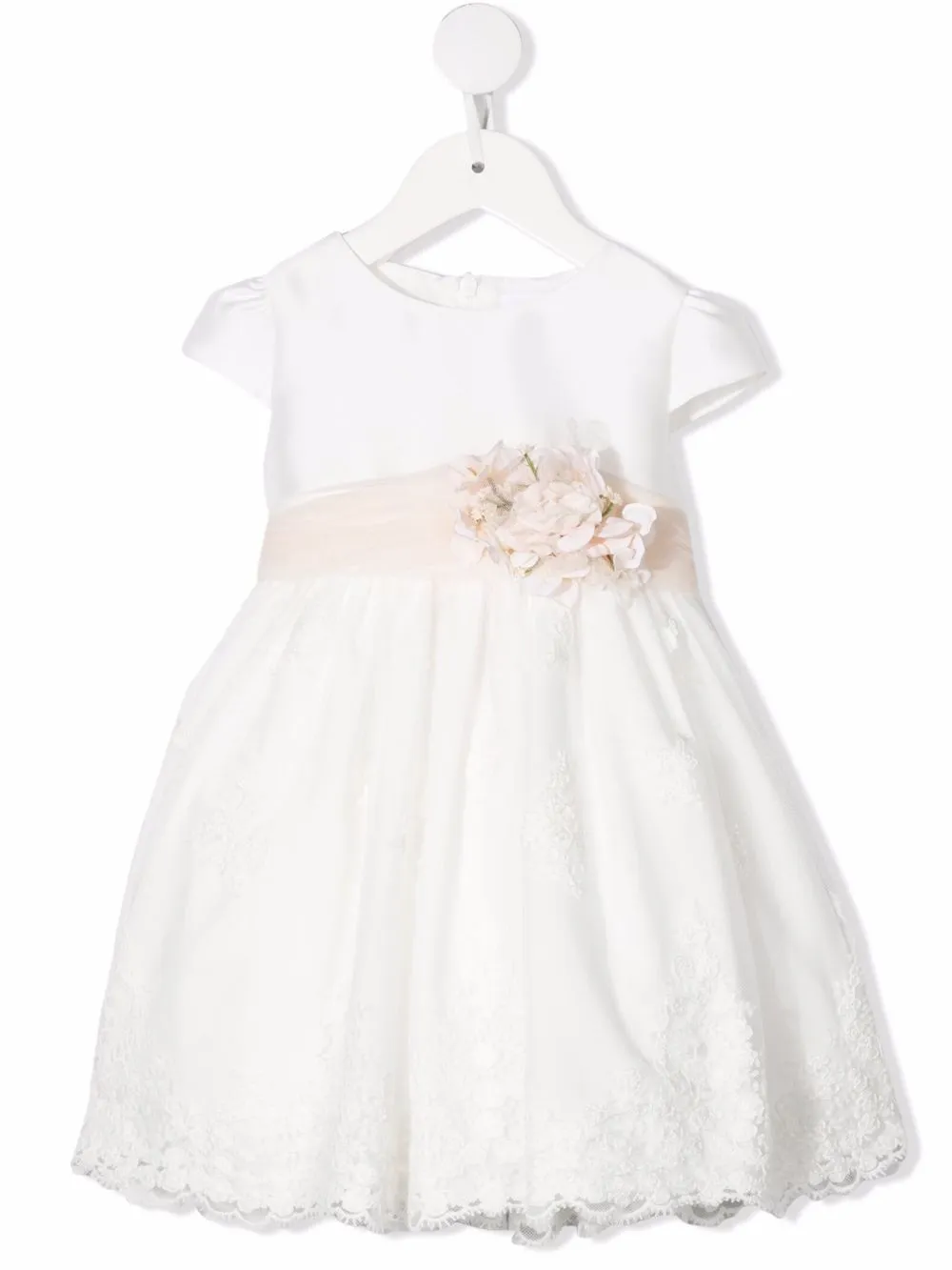 фото Mimilù платье с кружевом и цветочным декором