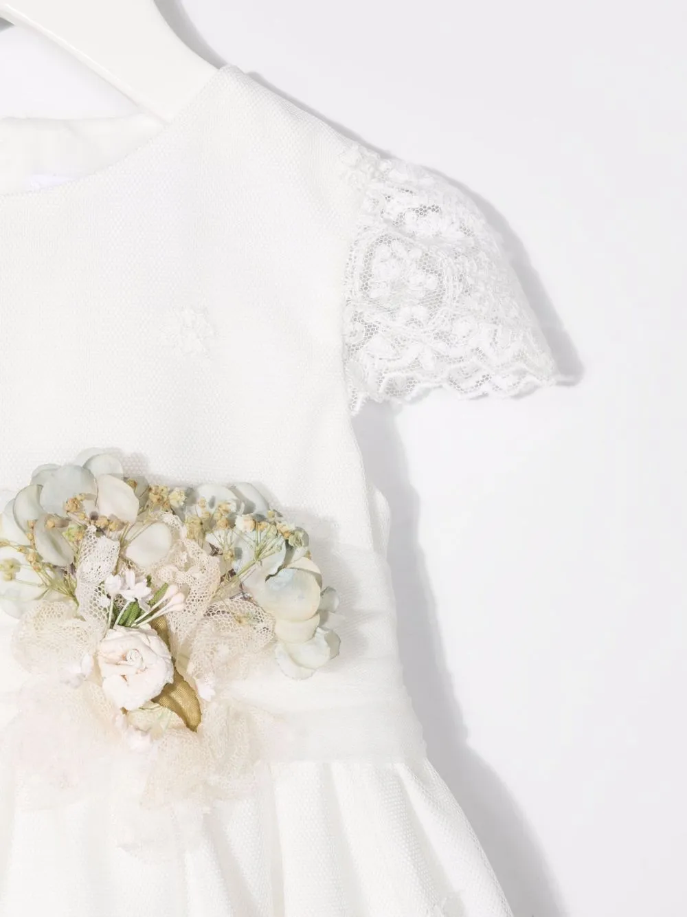 фото Mimilù платье с кружевом и цветочным декором