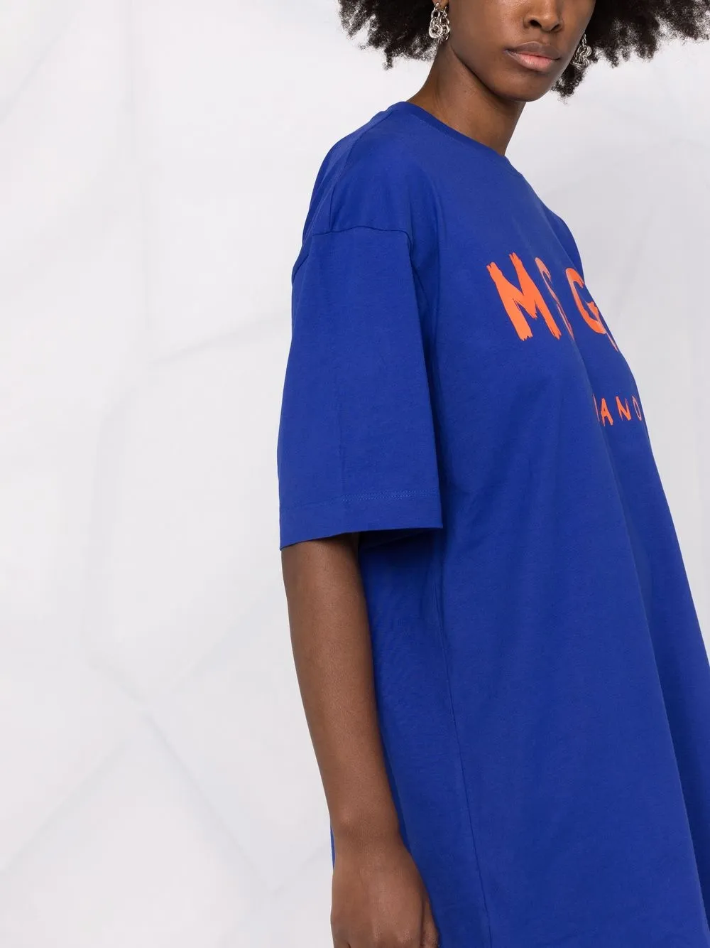 фото Msgm платье-футболка с логотипом