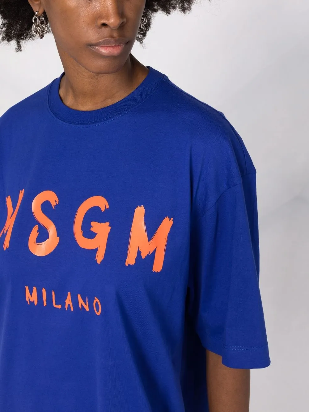 фото Msgm платье-футболка с логотипом