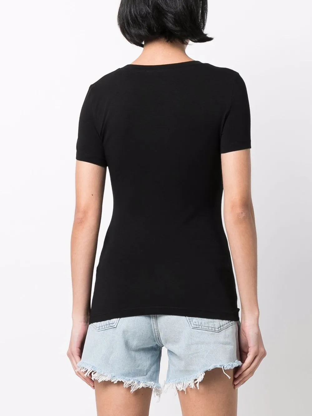 фото Love moschino футболка с логотипом и блестками