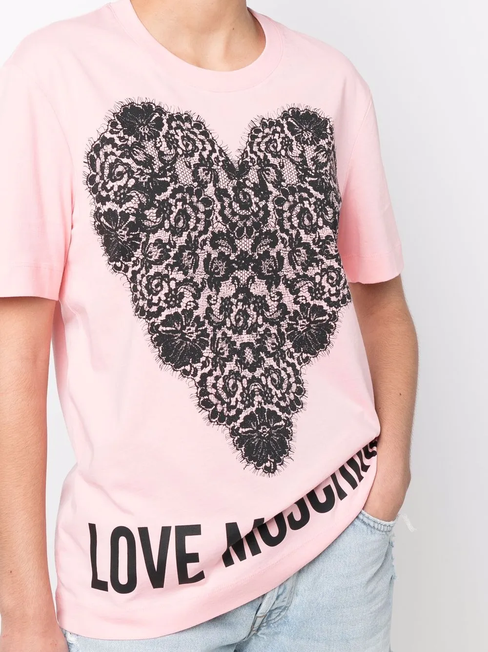 фото Love moschino футболка с графичным принтом