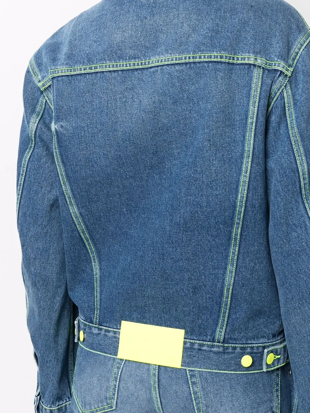 фото Msgm джинсовая куртка с контрастной строчкой
