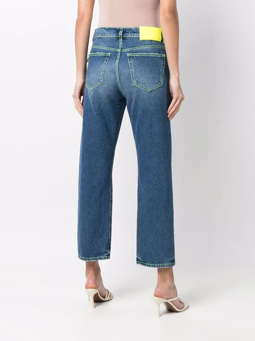 фото Msgm джинсы кроя слим с контрастной строчкой