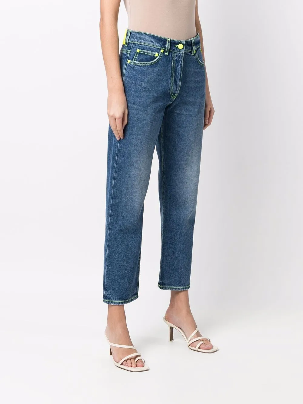 фото Msgm джинсы кроя слим с контрастной строчкой
