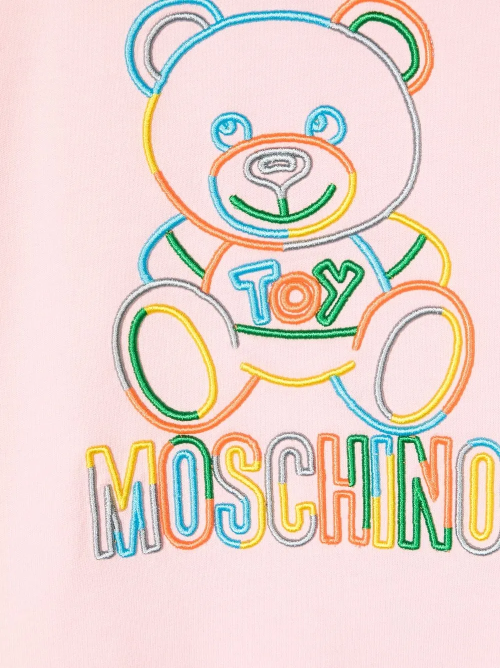 фото Moschino kids футболка с вышитым логотипом