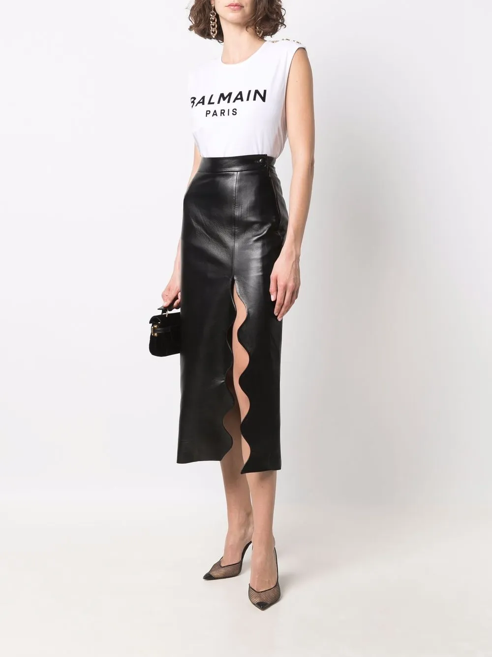 фото Balmain топ без рукавов с пуговицами