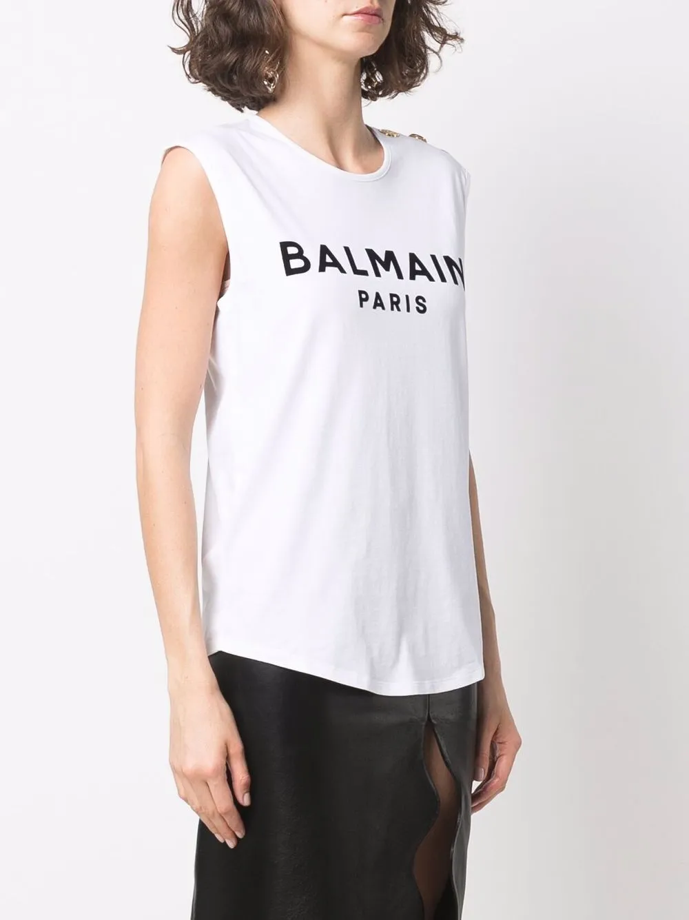 фото Balmain топ без рукавов с пуговицами