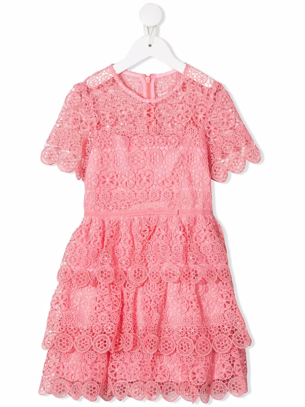 фото Self-portrait kids ярусное платье с вышивкой