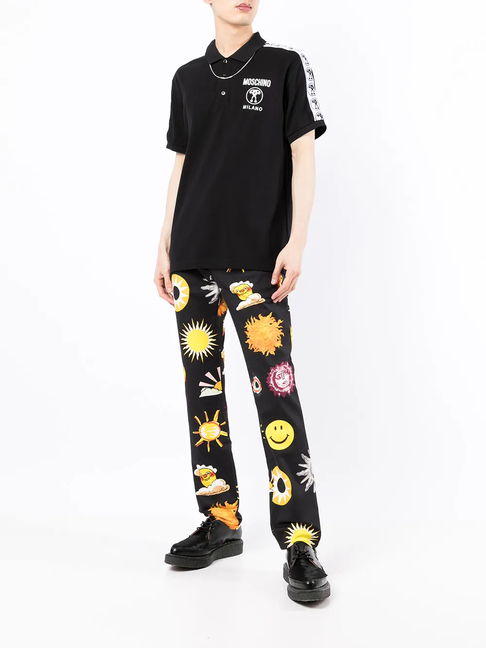 фото Moschino рубашка поло с логотипом
