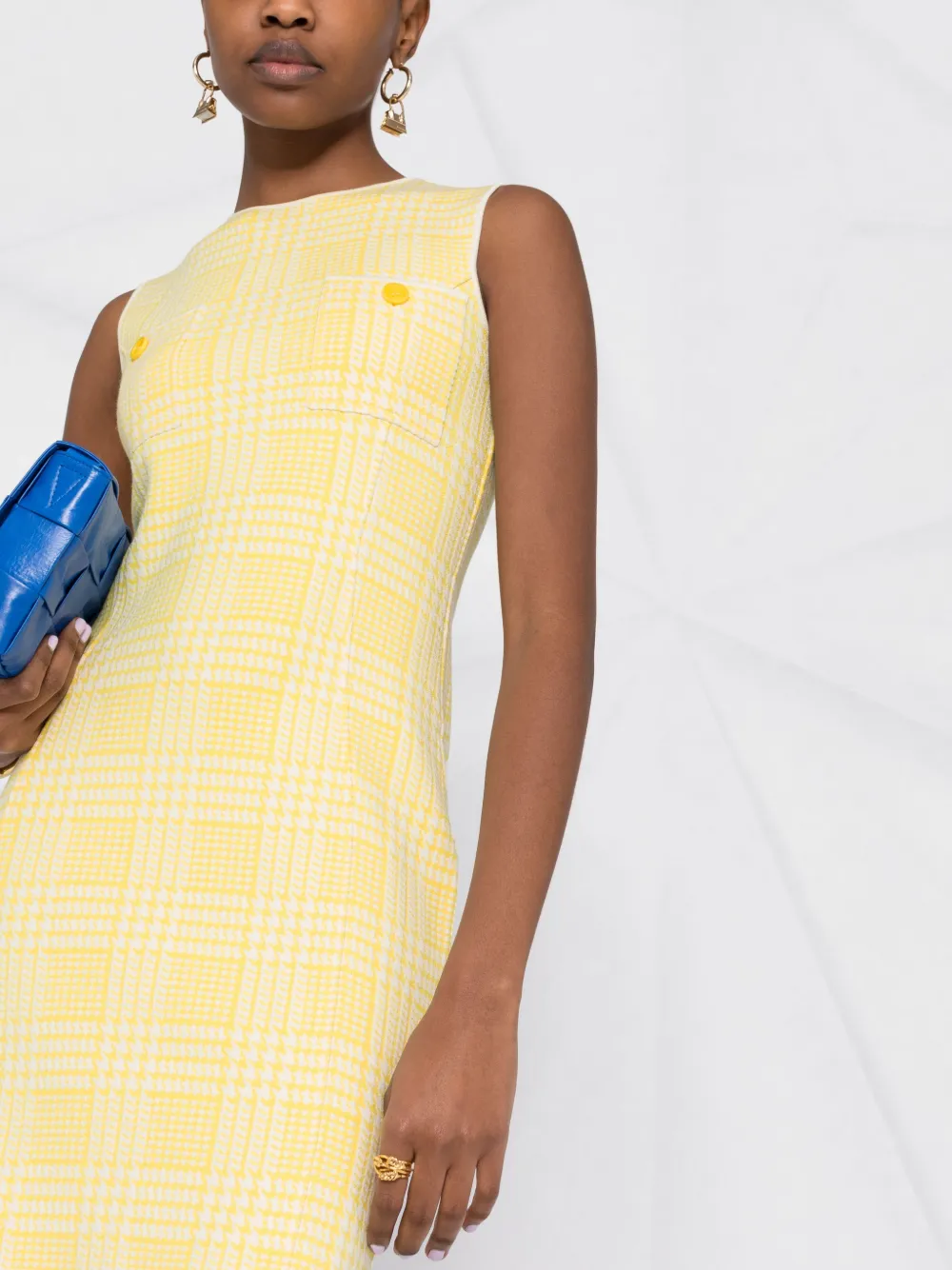 фото Sportmax платье мини в клетку