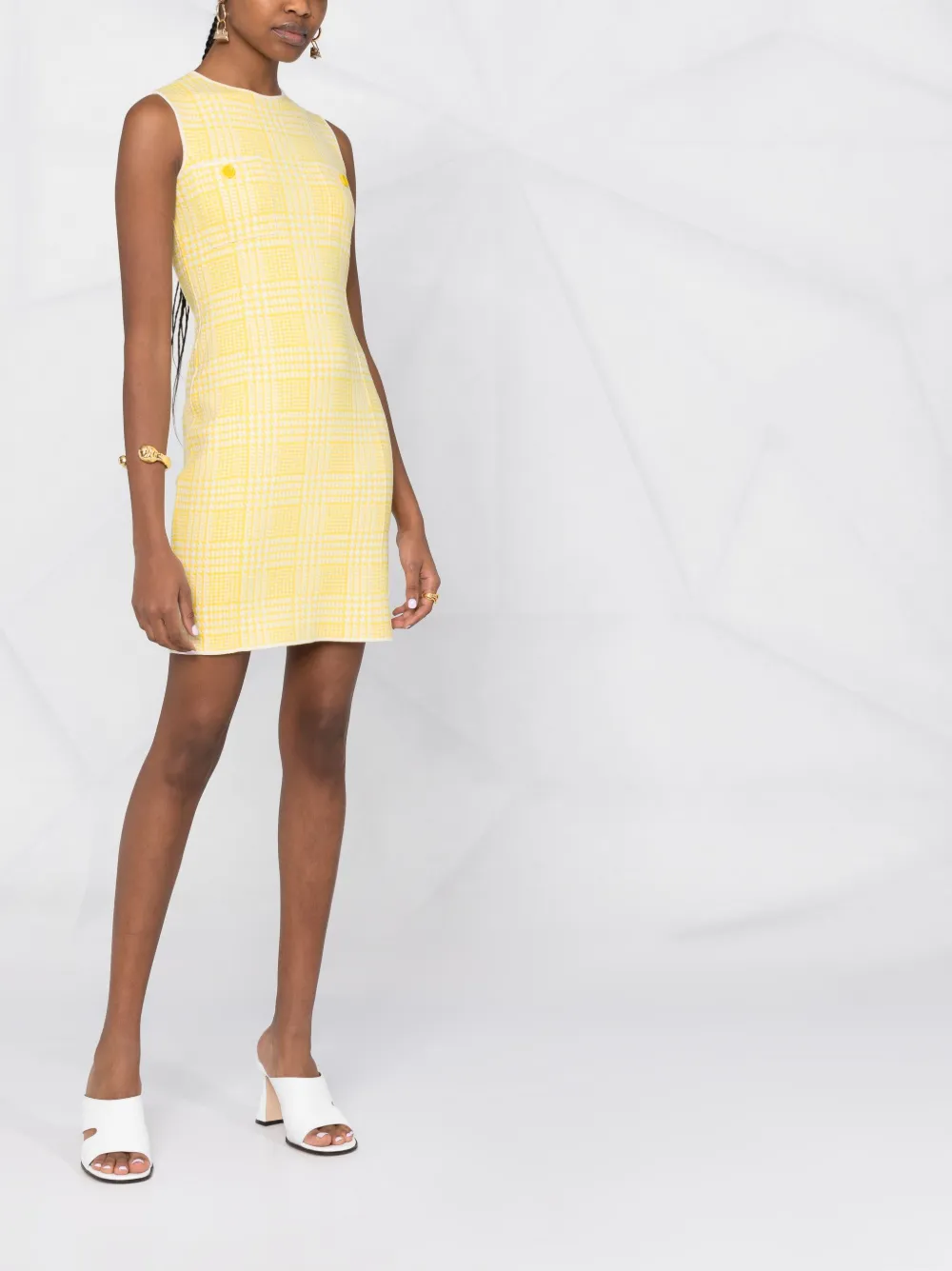 фото Sportmax платье мини в клетку