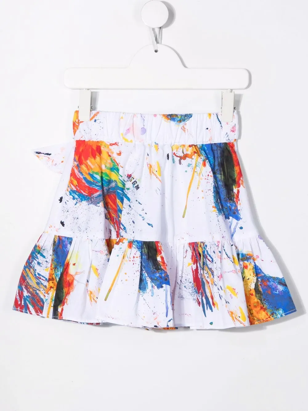 фото Msgm kids юбка с оборками и эффектом разбрызганной краски