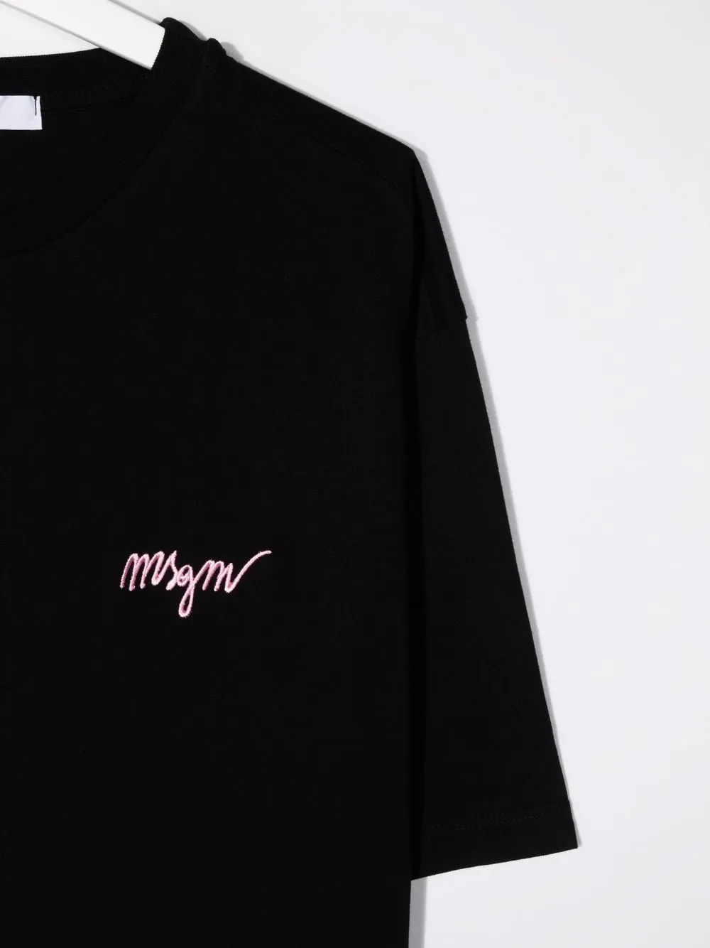 фото Msgm kids футболка с вышитым логотипом