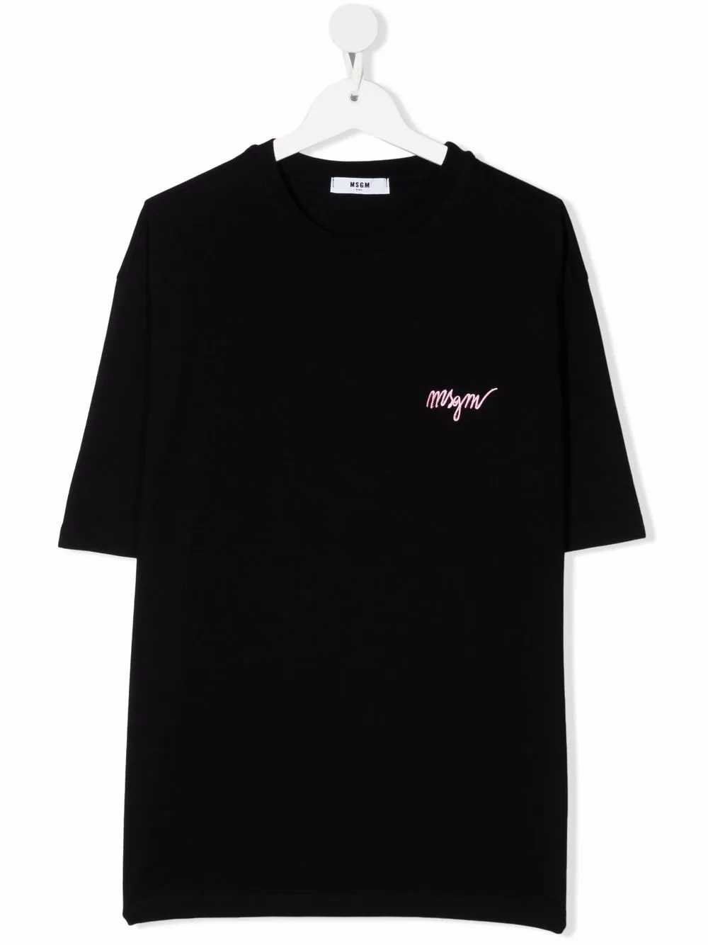фото Msgm kids футболка с вышитым логотипом