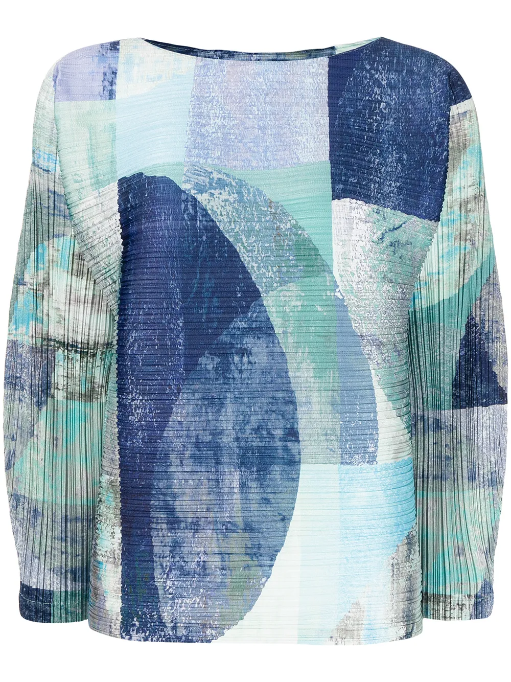 фото Pleats please issey miyake плиссированный топ с геометричным принтом