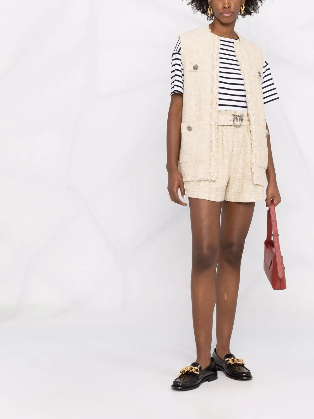 фото Pinko твидовый жилет