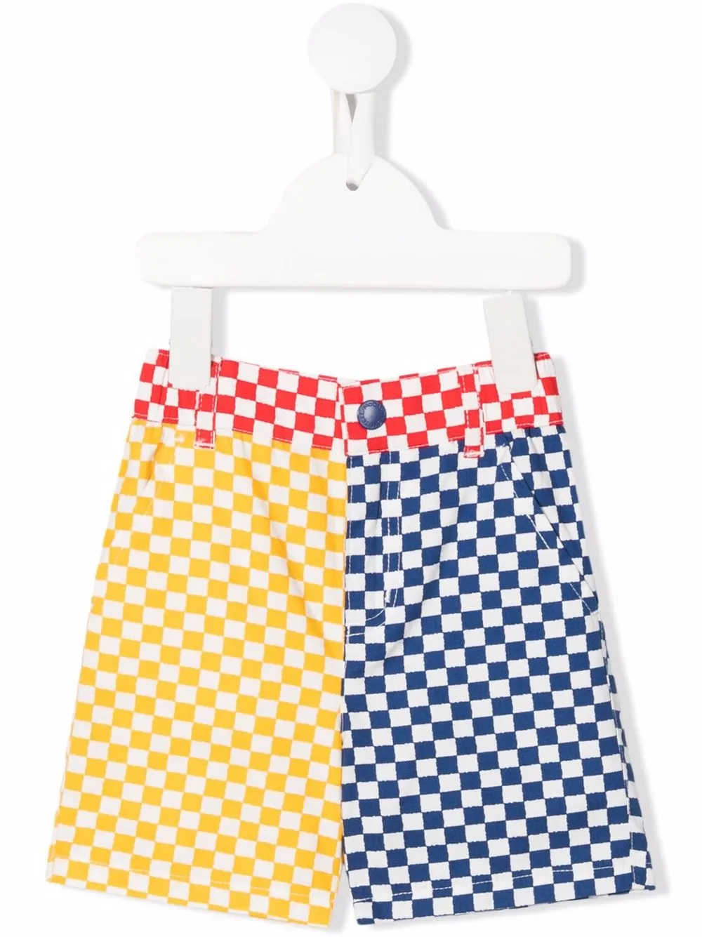 Stella McCartney Kids shorts con estampado de cuadros - Azul