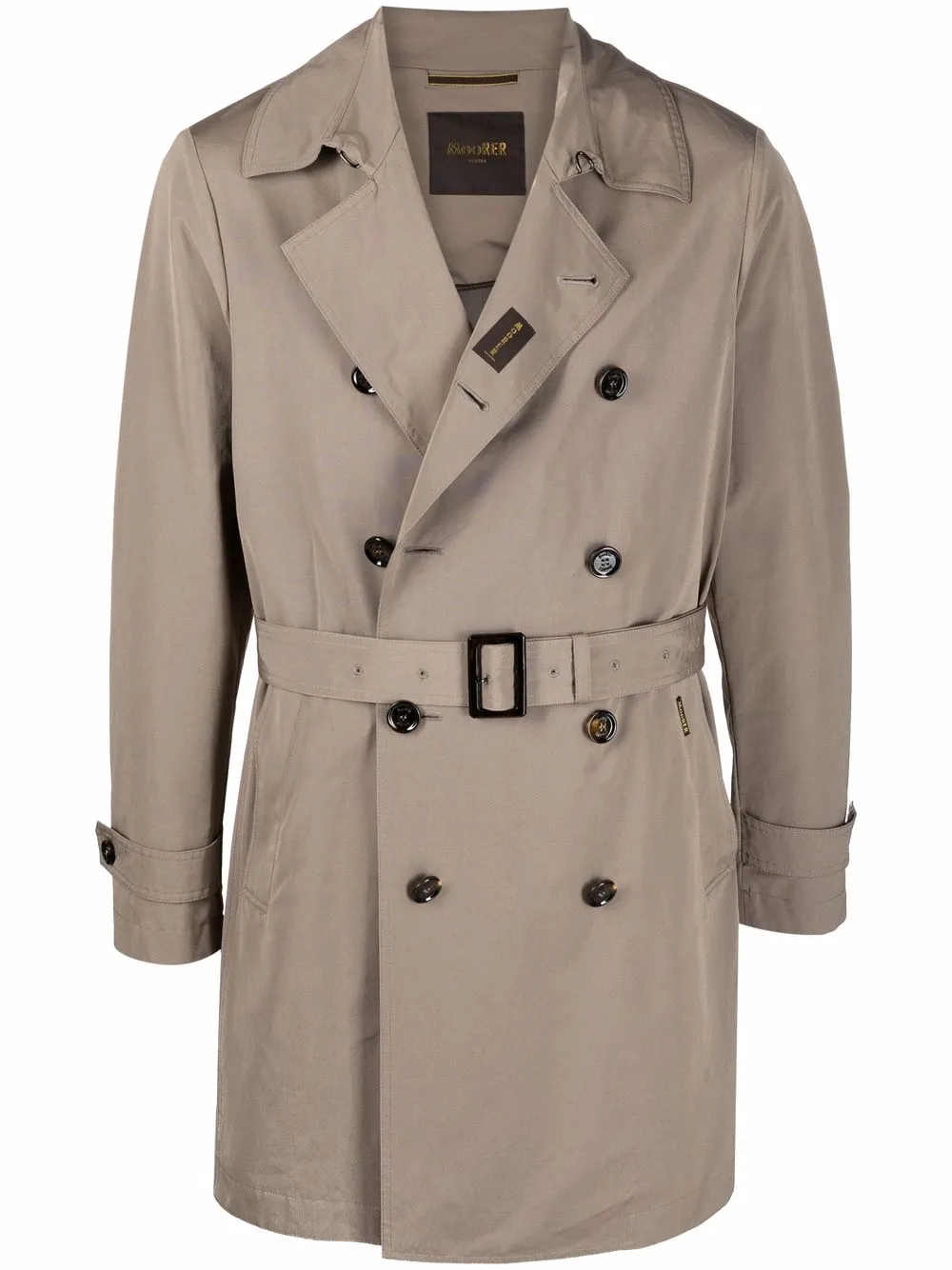 Moorer gabardina con doble botonadura - Gris