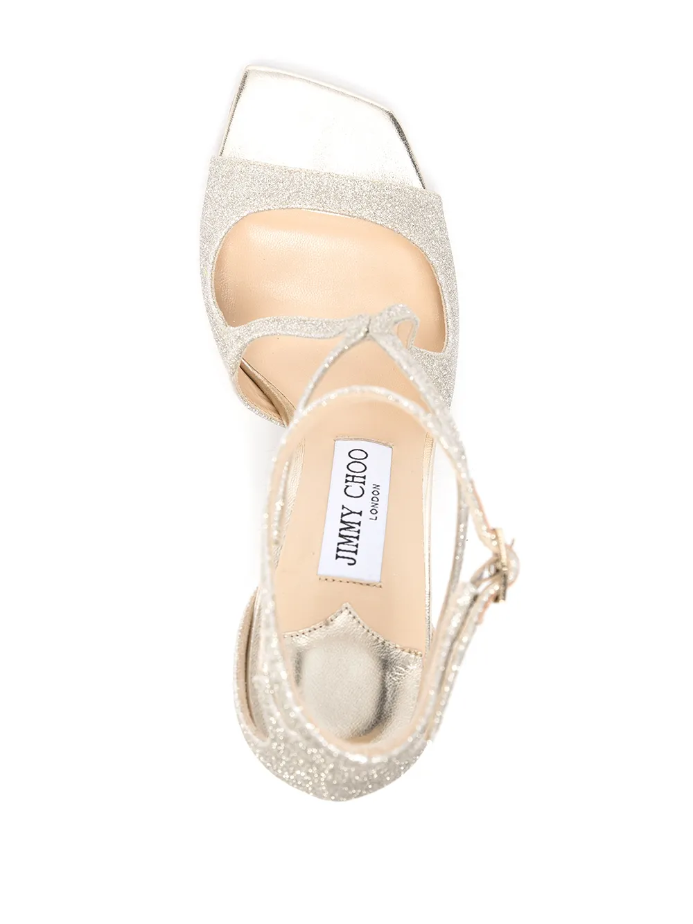 фото Jimmy choo босоножки azia 95 с блестками