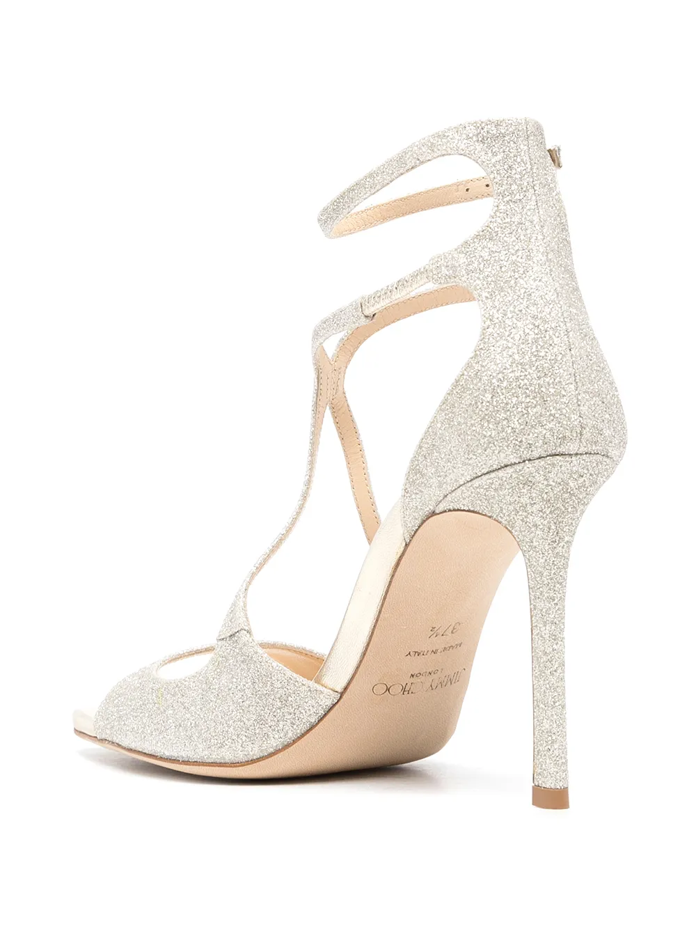 фото Jimmy choo босоножки azia 95 с блестками