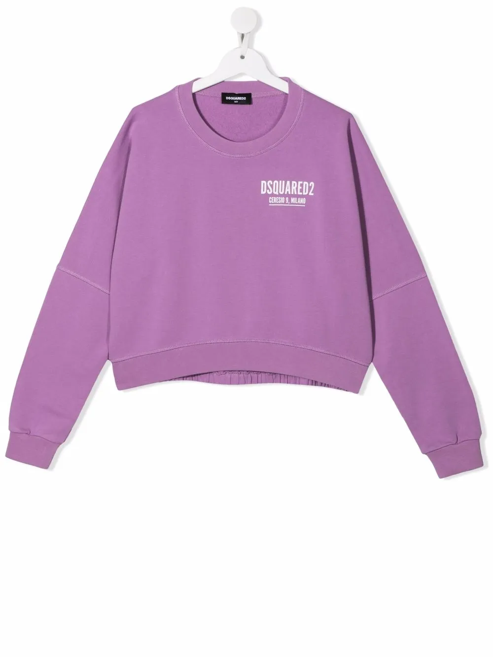 Dsquared2 Kids sudadera con logo estampado en el pecho - Morado