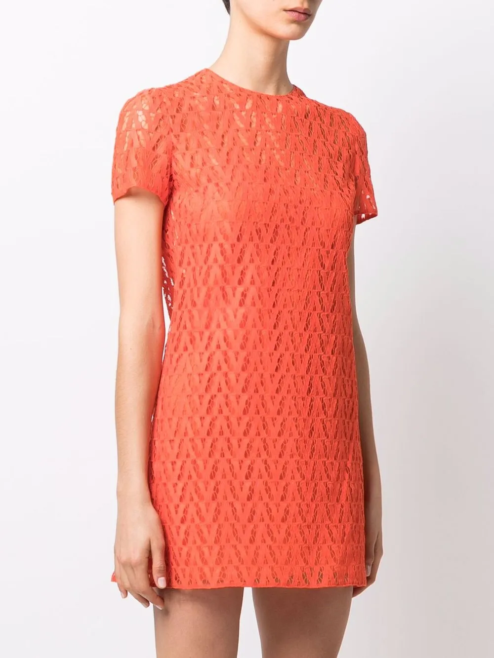 фото Valentino платье мини с логотипом optical