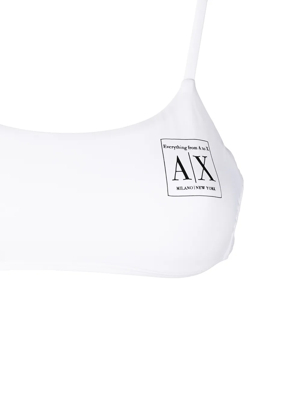 Armani Exchange Logo Print Bikini Top Farfetch