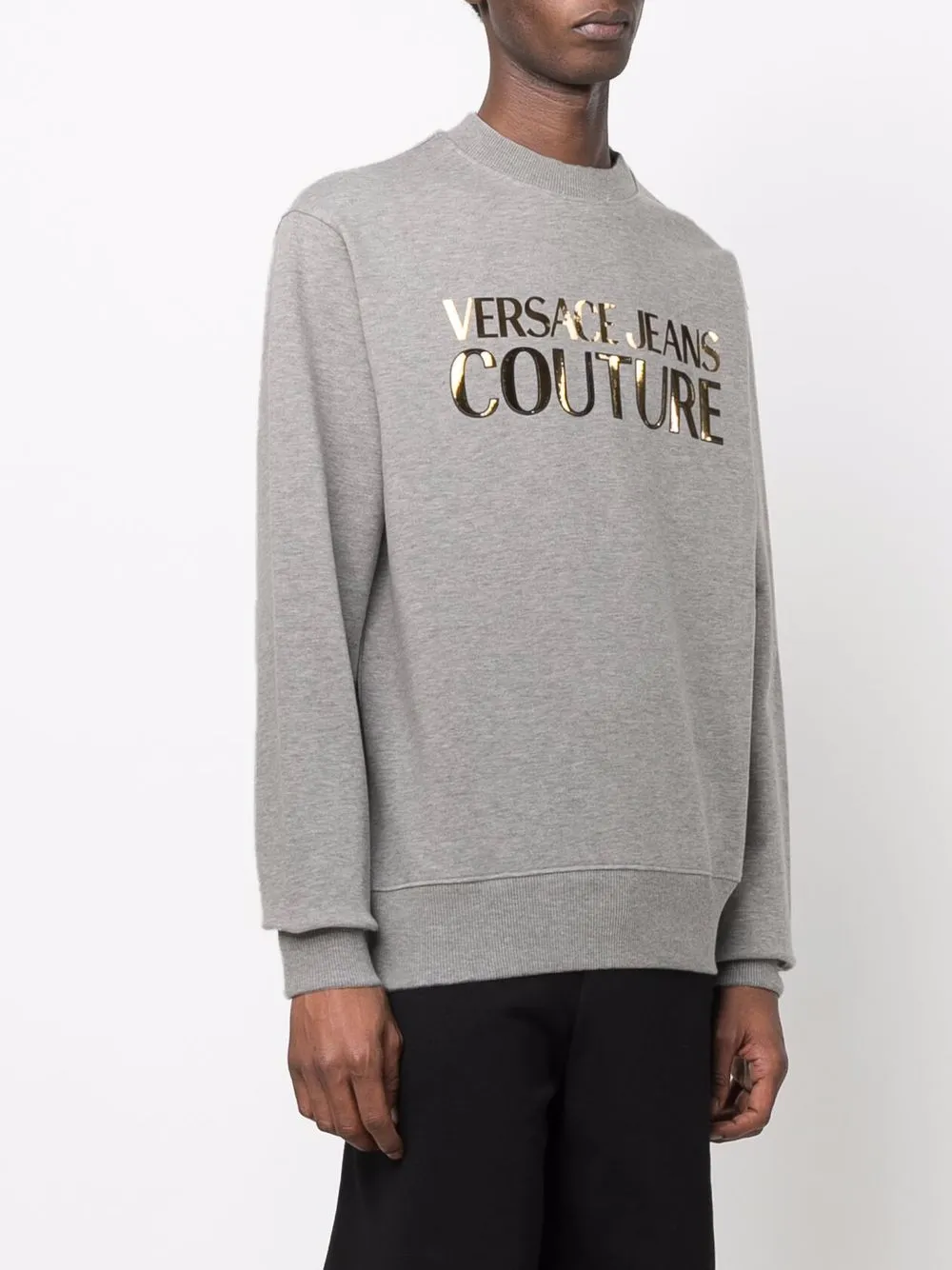 фото Versace jeans couture толстовка с логотипом металлик