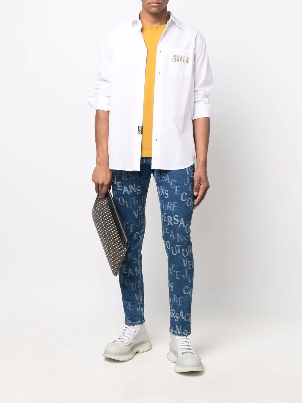 фото Versace jeans couture рубашка с логотипом
