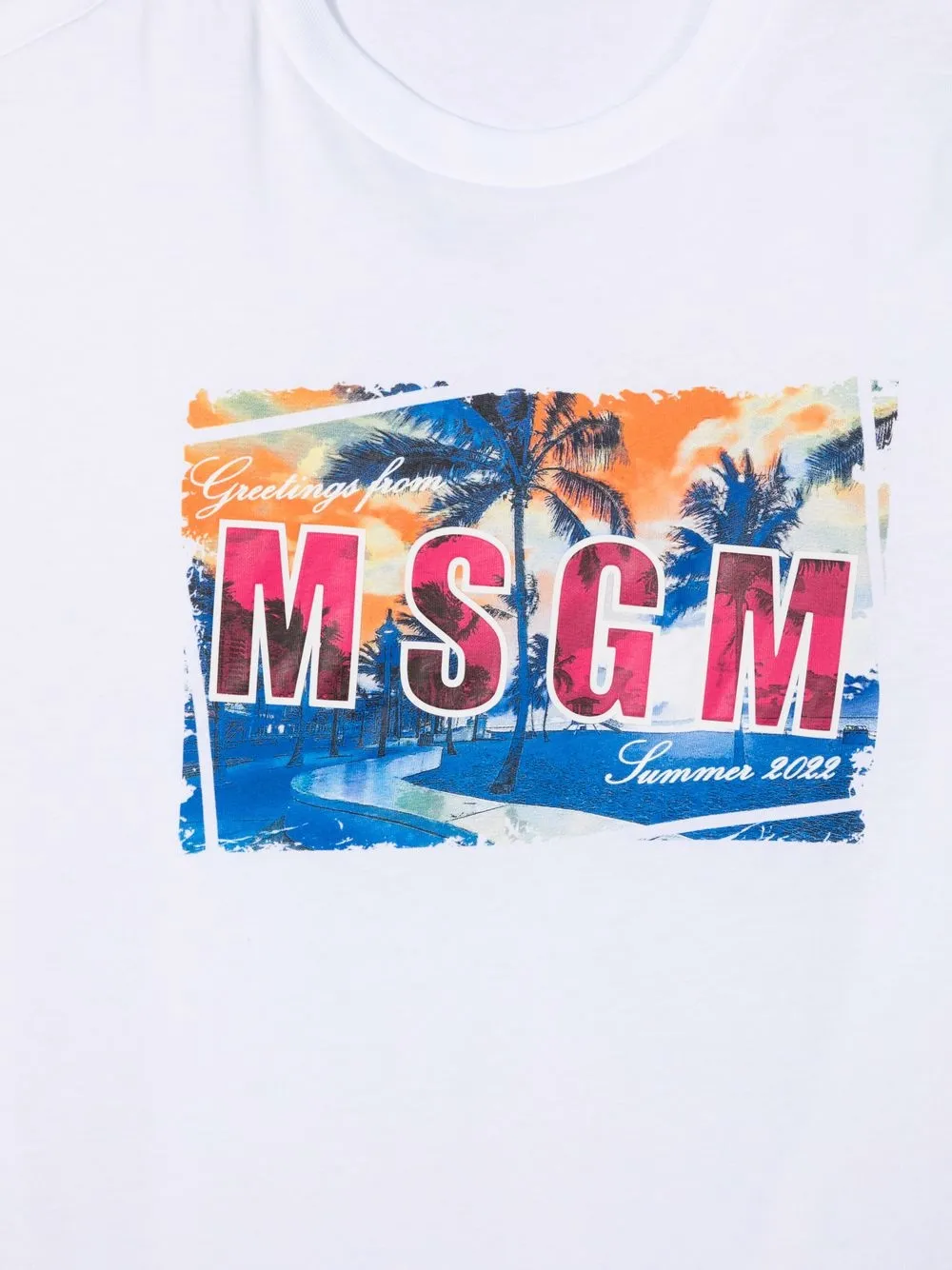 фото Msgm kids футболка с логотипом