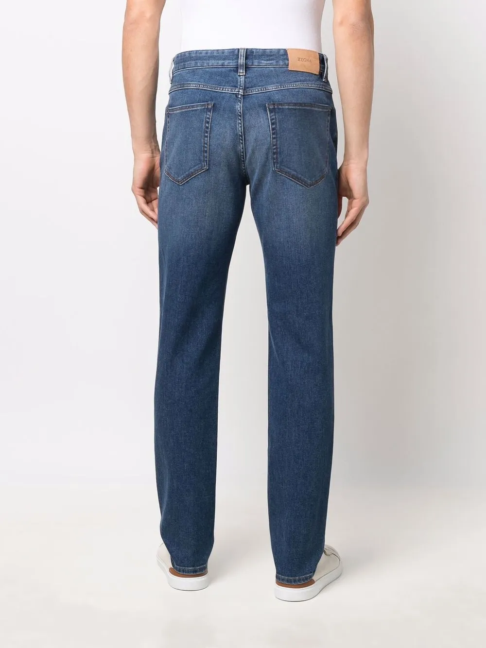 фото Z zegna прямые джинсы с эффектом потертости